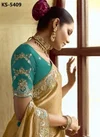 Pankhudi By Kimora Pure Based Fancy Fabric Handwork Designer Saree